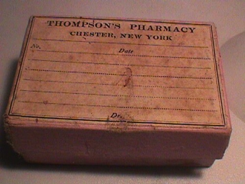 Thompson's Pharmacy Pillbox. Circa 1900. chs-000521